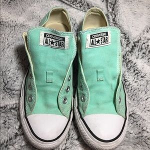 Teal Blue Low top Converse Laces Included!!